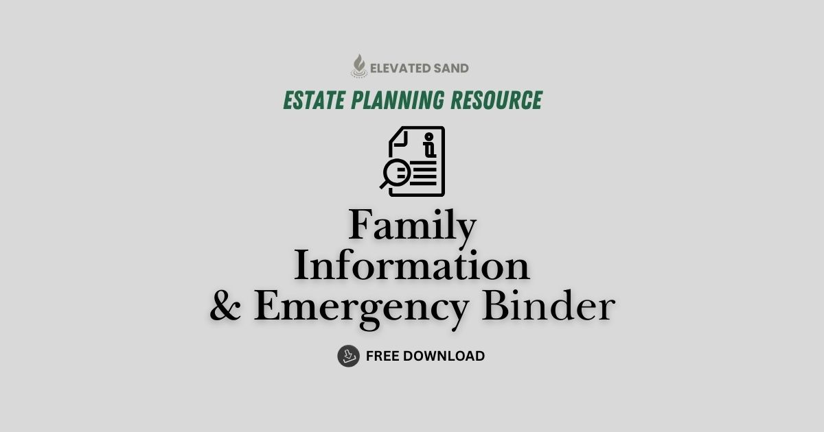 Family Information & Emergency Binder (Free Download)