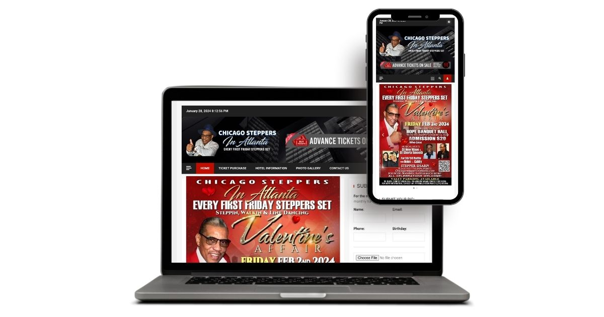 Web Design – Chicago Steppers in Atlanta | Elevated Sand