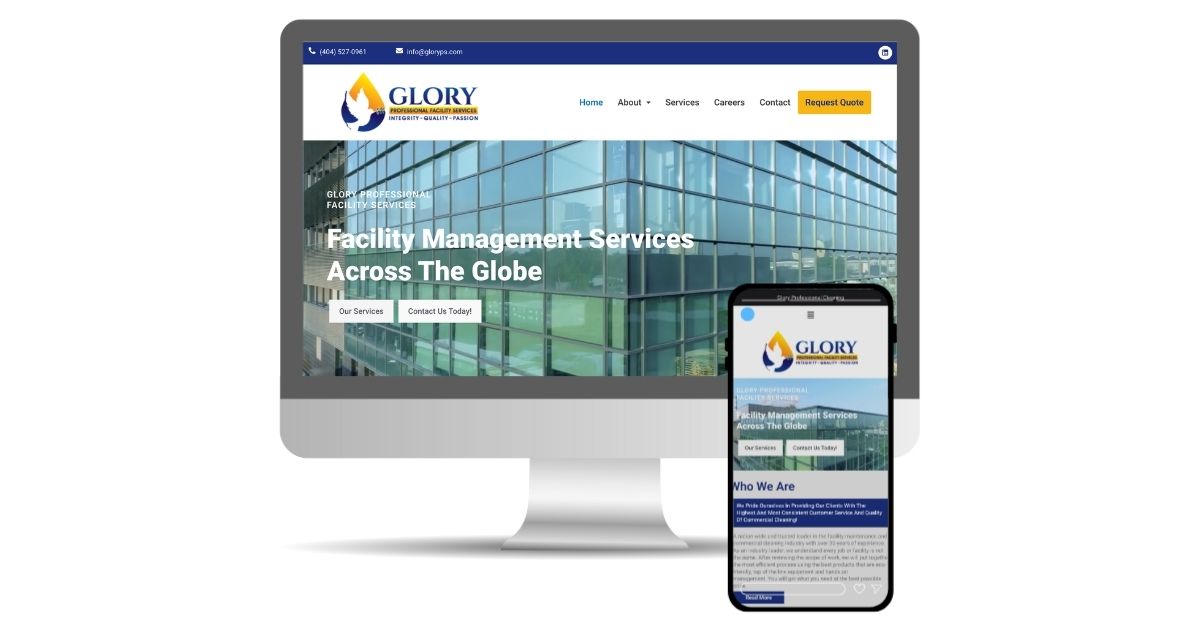 Web Design – Glory Professional Cleaning | Elevated Sand