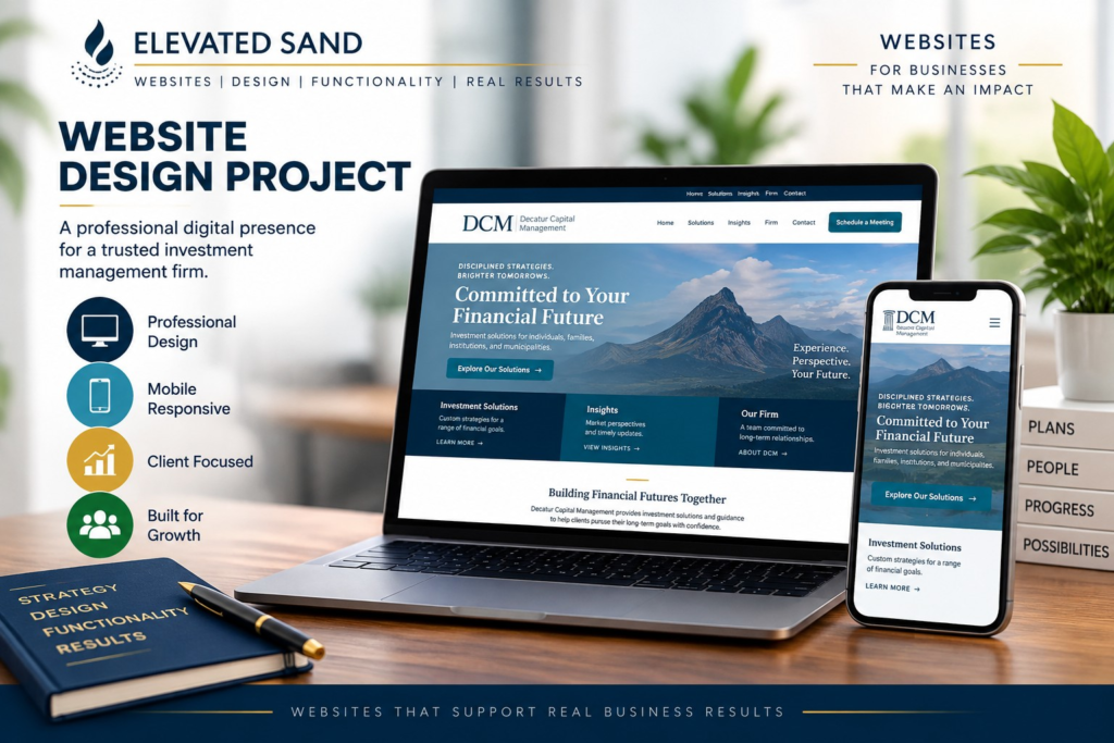 Responsive website design for Decatur Capital Management displayed on desktop and mobile devices